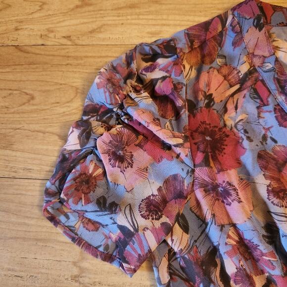 Forever 21 Floral See-through Knee-length Dress Size XS - Picture 6 of 9